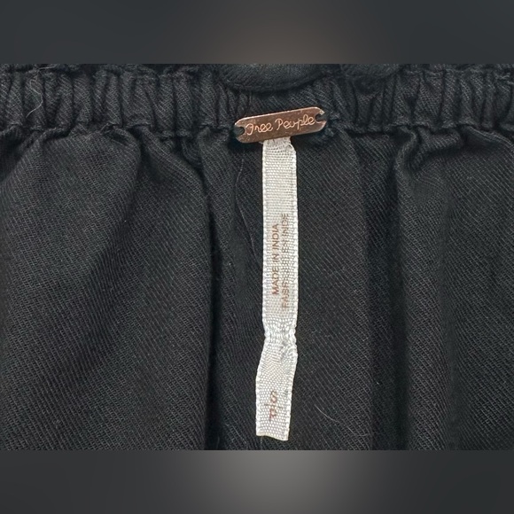 Free People Black Boho Tunic with Embroidered Trim - Picture 3 of 8